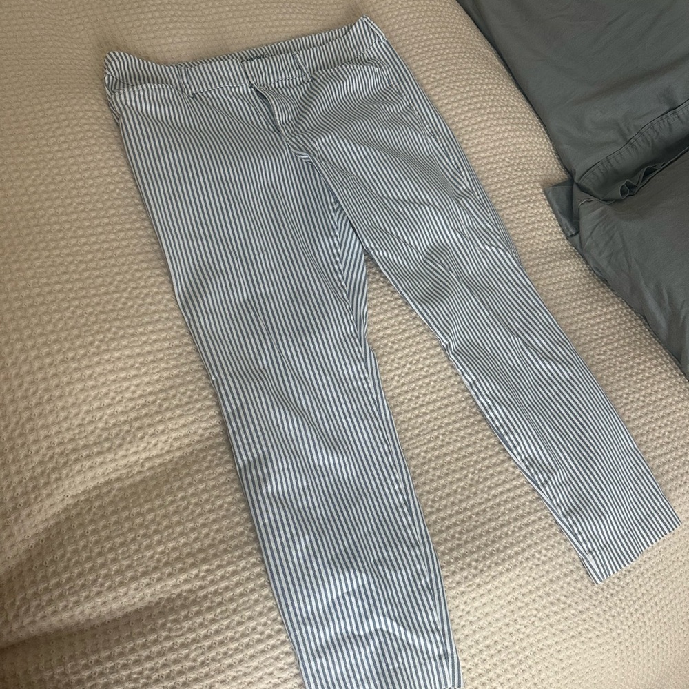 Old Navy Blue and White Striped Pants